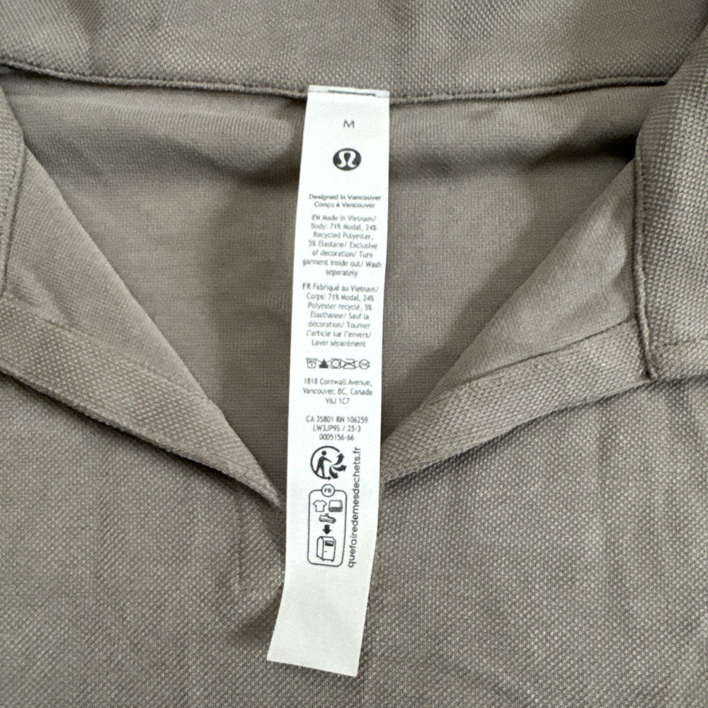 Lululemon Softstreme Pique Oversized Long Sleeve Polo Size Medium New With Tags - Picture 2 of 7